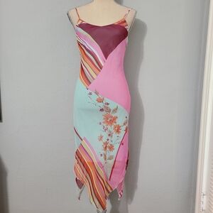 Zara Spaghetti Strap Asymmetrical‎ Dress Size Large